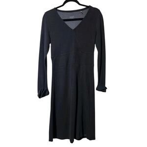 Horny Toad Toad & Co Size M Finlay Dress Long Sleeve Mini Stretch Casual Black